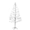 6ft. Pre-Lit Artificial Halloween Black Starburst Tree with 1680 Fairy Warm White LED Lights